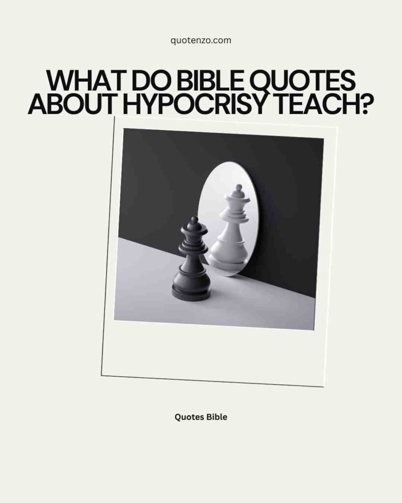Bible Quotes About Hypocrisy
