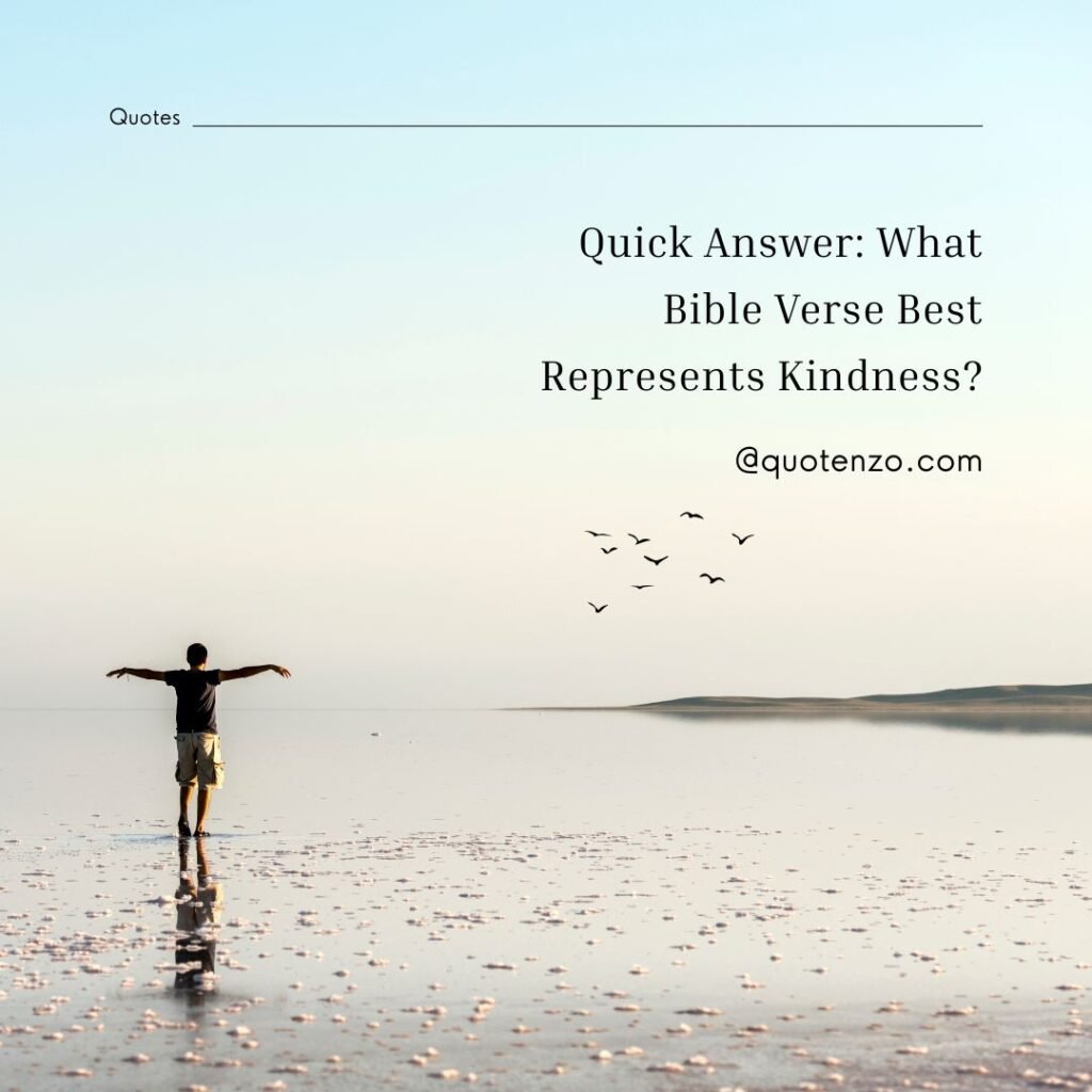 Bible Quotes About Kindness