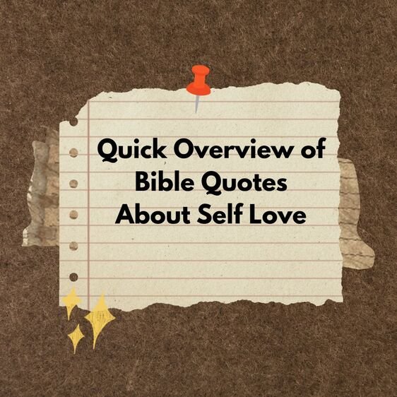 Bible Quotes About Self Love