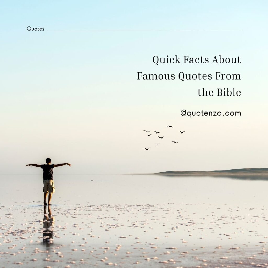 Famous Quotes From the Bible