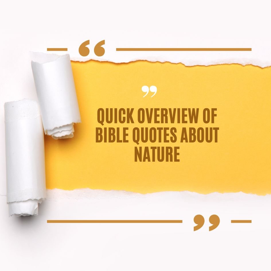 Bible Quotes About Nature
