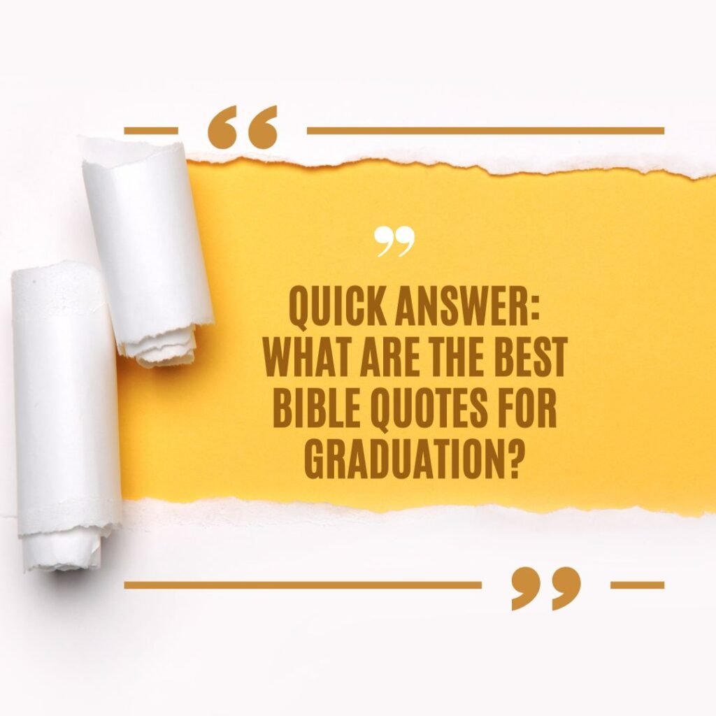 Bible Quotes for Graduation
