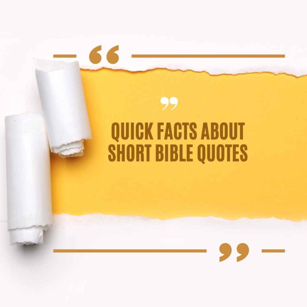 Bible Quotes Short