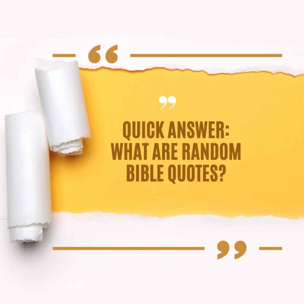 Random Bible Quotes
